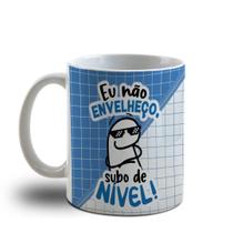 Caneca de Porcelana Dia dos Pais de Porcelana -Eu Não Envelheço Subo de Nível Caneca de Porcelana Dia dos Pais de Porcelana -Eu Não Envelheço Subo de Nível