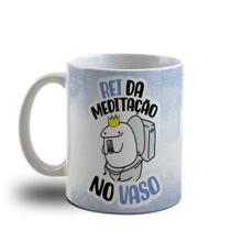 Caneca de Porcelana Dia dos Pais flork Meme Rei Da Meditação No Vaso