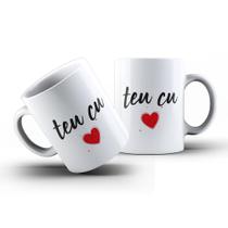 Caneca de Porcelana Divertida Teu Coração 325ml