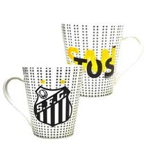 Caneca de porcelana do Santos com lata Caneca de porcelana do Santos com lata