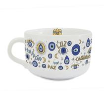 Caneca de Porcelana Elegância Grega - Café e Sopa com Estilo Caneca de Porcelana Elegância Grega - Café e Sopa com Estilo