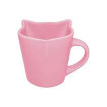 Caneca de Porcelana em Forma de Gato Pink