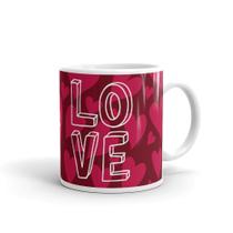 Caneca de Porcelana Eu Amo Você Rosa