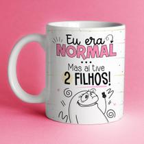 caneca de porcelana eu era normal, mas tive dois filhos! -325ML - unitário