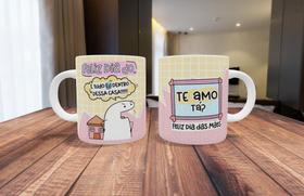 Caneca de Porcelana Feliz dia do É tudo eu dentro dessa casa - MEME Flork - Dia das mães presente