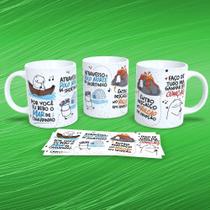 Caneca de Porcelana Flork Musical Estampa 10 325ML Branca com Estampa Temática Outras Marcas Caneca de Porcelana Flork Musical Estampa 10 325ML Branca com Estampa Temática Outras Marcas