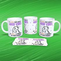 Caneca de Porcelana Flork Musical Estampa 19 325ML Branca Temática para Bebidas Outras Marcas