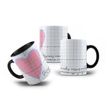 Caneca de Porcelana Função de X que Plota o Gráfico do Amor