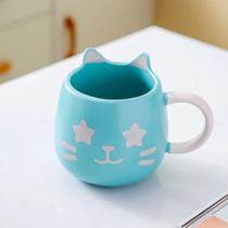 Caneca de Porcelana Gatinho com Orelhas 450ml - Verde