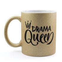 Caneca de Porcelana Glitter Bronze Drama Queen - 325ml Caneca de Porcelana Glitter Bronze Drama Queen - 325ml