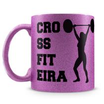 Caneca de Porcelana Glitter Roxo para exercício funcional - Presente Ideal