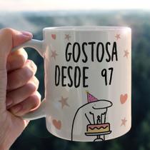 Caneca De Porcelana Gostosa Desde 97 Flork Presente Lembrança