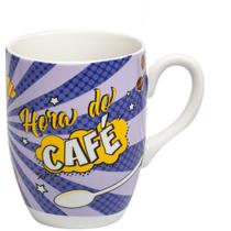 Caneca de Porcelana Hora do Café 350ml - Ideal para Bebidas Quentes