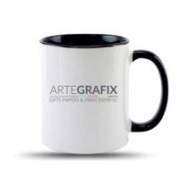Caneca de Porcelana Interno Preto Caneca de Porcelana Interno Preto
