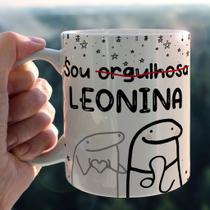 Caneca De Porcelana Leonina Flork Presente Lembrancinha