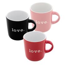 Caneca de Porcelana Love 170ml Cor Sortida 2912 - Lyor