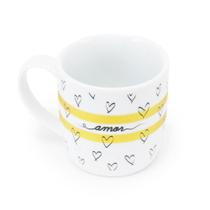 Caneca de Porcelana Love Gold Amor - Allmix
