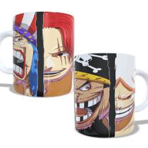 Caneca de porcelana Luffy Buggy Shanks Barba Negra One Piece Caneca de porcelana Luffy Buggy Shanks Barba Negra One Piece