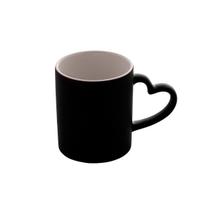 Caneca de Porcelana Luminus Heart Preta 350 ml - Lyor