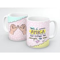 Caneca De Porcelana Melhores Amigas Do Coração