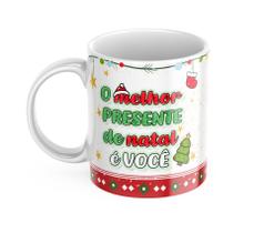 Caneca de Porcelana - Meme flork feliz natal presente