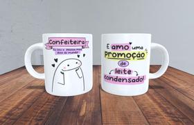 Caneca de Porcelana - Meme flork profissão confeiteira