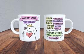 Caneca de Porcelana - Meme flork profissão Super Mãe