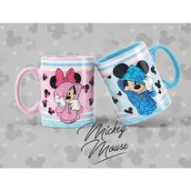 Caneca de Porcelana Mickey e Minnie Mouse Caneca de Porcelana Mickey e Minnie Mouse