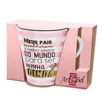 Caneca de porcelana minha dinda 300 ml - Artebel