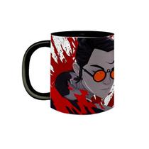 Caneca de Porcelana Mizu e Sua Katana Samurai de Olhos Azuis Caneca de Porcelana Mizu e Sua Katana Samurai de Olhos Azuis