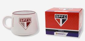 Caneca de porcelana Moma Futebol São Paulo 500ML licenciada Cor:Branca