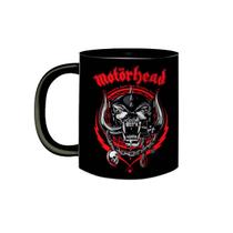 Caneca de Porcelana Motorhead Preta Heavy Metal Ace of Spade