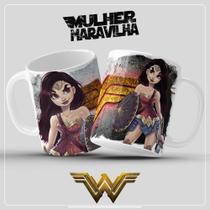 Caneca de porcelana - Mulher Maravilha - Desenho