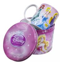 Caneca De Porcelana Na Lata 350ml Princesas Original Disney