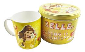 Caneca De Porcelana Na Lata Bela 350ml - Disney