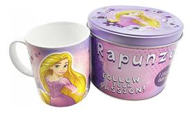 Caneca De Porcelana Na Lata Rapunzel 350ml - Disney