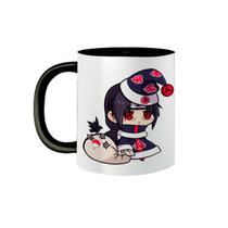Caneca de Porcelana Naruto Itachi Uchiha Akatsuki Padoru