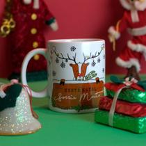Caneca de Porcelana Natal Mágico - Sorria Muito