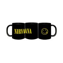 Caneca de Porcelana Nirvana Rock And Roll 325mL Preta