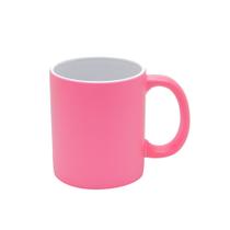 Caneca De Porcelana P/ Café e Chá Multiuso Bebidas Luminus Rosa 350ml Lyor