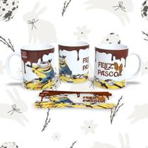 Caneca de Porcelana Páscoa 39 325ML com Estampa Temática Branco Outras Marcas Caneca de Porcelana Páscoa 39 325ML com Estampa Temática Branco Outras Marcas