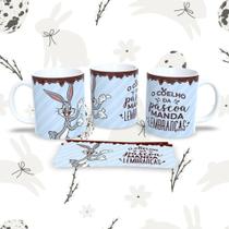 Caneca de Porcelana Páscoa 4 325ML com Estampa Temática Branco Outras Marcas Caneca de Porcelana Páscoa 4 325ML com Estampa Temática Branco Outras Marcas