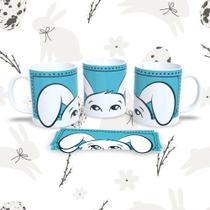 Caneca de Porcelana Páscoa 5 325ML com Estampa Temática Branco Outras Marcas