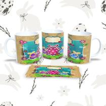 Caneca de Porcelana Páscoa 62 325ML com Estampa Temática Branco Outras Marcas Caneca de Porcelana Páscoa 62 325ML com Estampa Temática Branco Outras Marcas