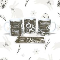 Caneca de Porcelana Páscoa 67 325ML Decorada Temática Branca Outras Marcas