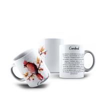 Caneca de Porcelana Pássaros Cardinal Vermelho 325mL Caneca de Porcelana Pássaros Cardinal Vermelho 325mL