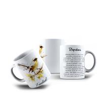 Caneca de Porcelana Pássaros Fantail Cauda Larga 325mL Caneca de Porcelana Pássaros Fantail Cauda Larga 325mL