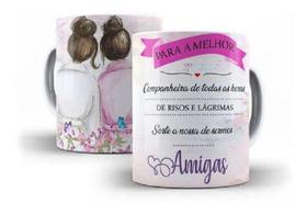Caneca De Porcelana Personalizada Amigas Sempre Mega Oferta