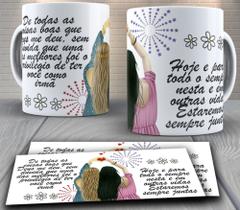 Caneca de porcelana personalizada - amo minha Irmãs