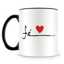 Caneca de Porcelana Personalizada com a Palavra 'Fé' - Modelo 1 Caneca de Porcelana Personalizada com a Palavra 'Fé' - Modelo 1
